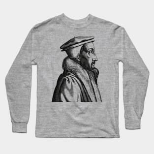 John Calvin Portrait Long Sleeve T-Shirt